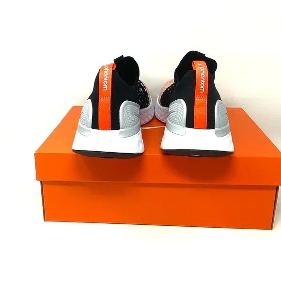 Nike React Phantom Run FK2 Black Orange White Sneaker Men's Size DQ7647 001 - Picture 5 of 12